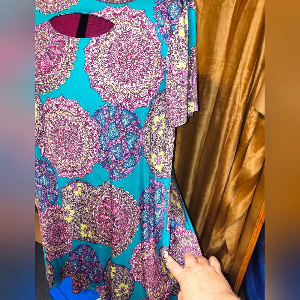 Vibrant Mandala Print Women's Top